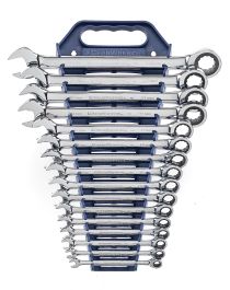 GearWrench 16 Pc. Ratcheting Combination Wrench Set-Metric