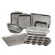 10 Piece Total Nonstick Bakeware Set - Gray