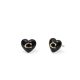 Coach Resin Heart Studs - Black