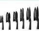 Cuisinart 12pc Black Metallic Coated Kitchen Knives