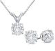 CZ Round Earring and Pendant Set .20 CT