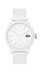Lacoste L.12.12 . Mens Chronograph. TR90/Silicone Case With White Silicone Strap
