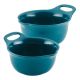 Rachel Ray 2-Piece Ceramic Mixing Bowl Set - Teal